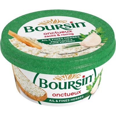 Fromage à tartiner onctueux ail et fines herbes Boursin 125g sur