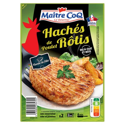 Hach{ poulet roti x2 180g