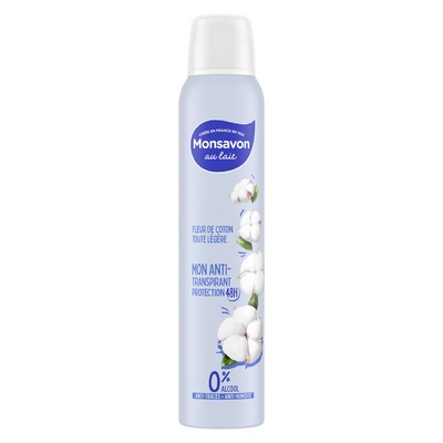 Deo femme anti-transpirant lait coton 200ml