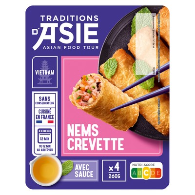 4 nems crevettes sce nuoc mam 260g