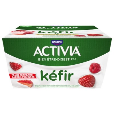 Kefir strawberry raspberry 4x125g