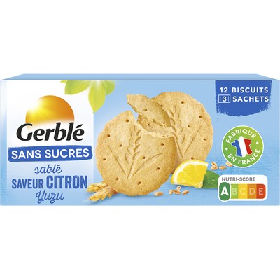 Sabl{ citron yuzu sans sucre 132g